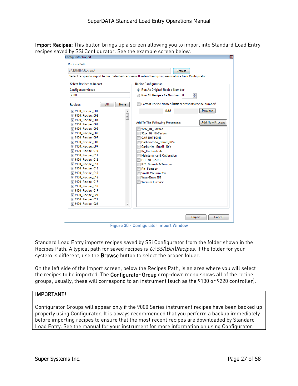 Super Systems SuperDATA Load Entry User Manual | Page 27 / 58