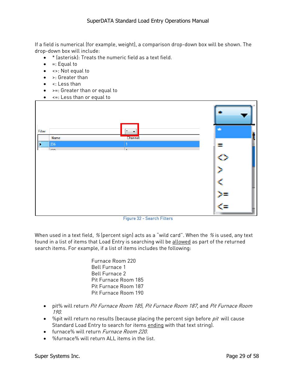 Super Systems SuperDATA Load Entry User Manual | Page 29 / 58