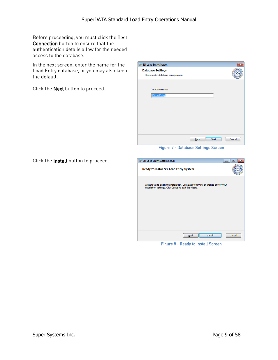 Super Systems SuperDATA Load Entry User Manual | Page 9 / 58