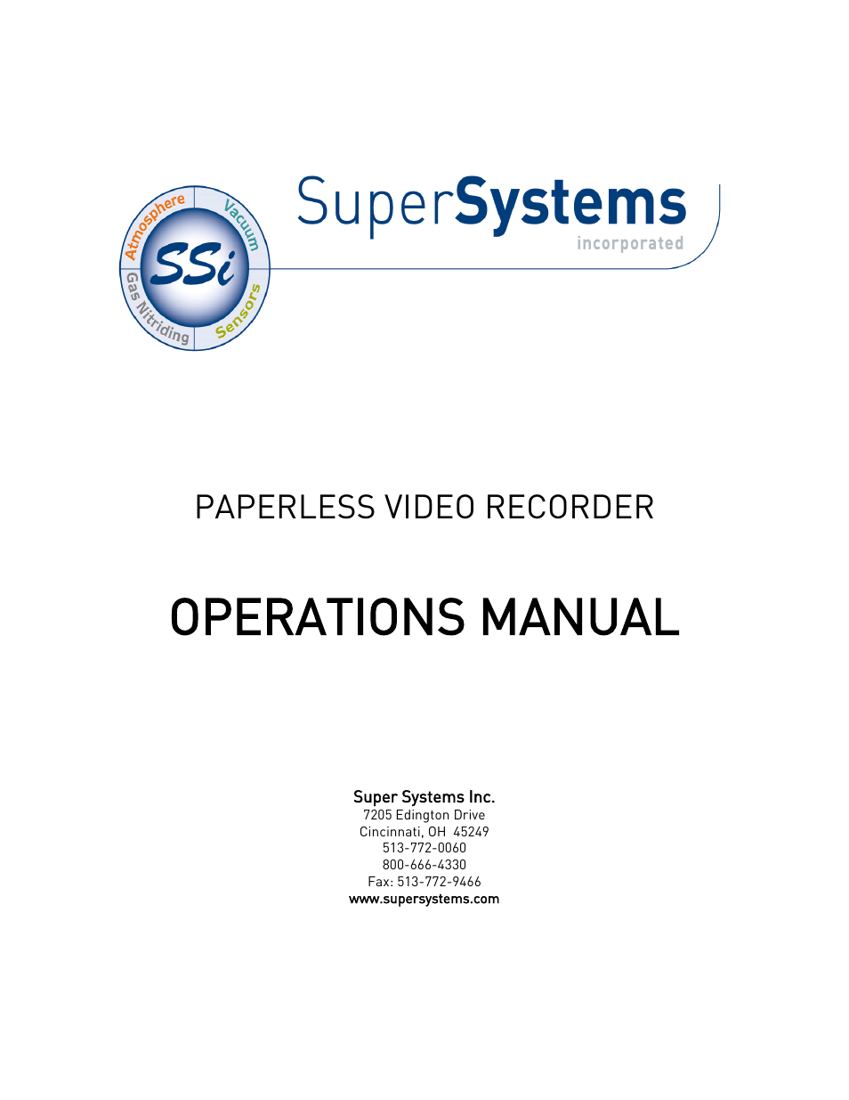 Super Systems Paperless VR User Manual | 77 pages