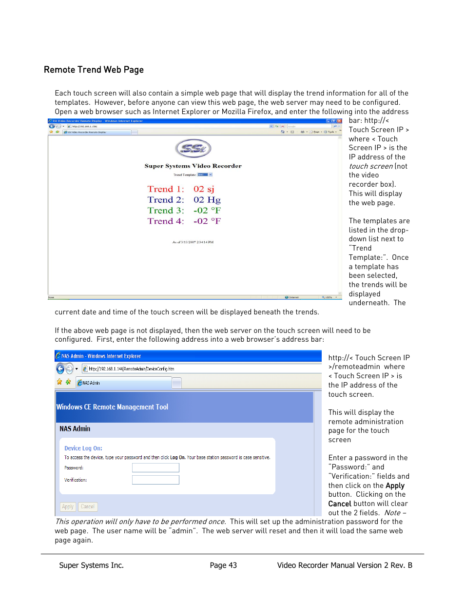 Super Systems Paperless VR User Manual | Page 44 / 77