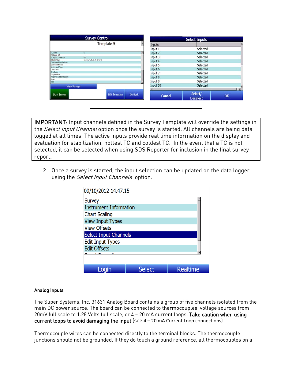Analog inputs, N figure 7 | Super Systems SDS 8120 User Manual | Page 10 / 104