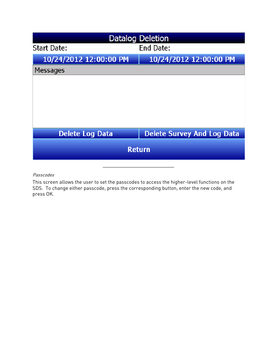 Passcodes | Super Systems SDS 8120 User Manual | Page 35 / 104