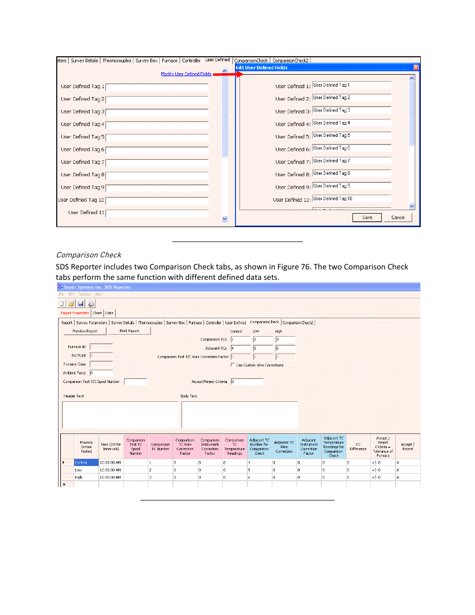 Comparison check | Super Systems SDS 8120 User Manual | Page 57 / 104