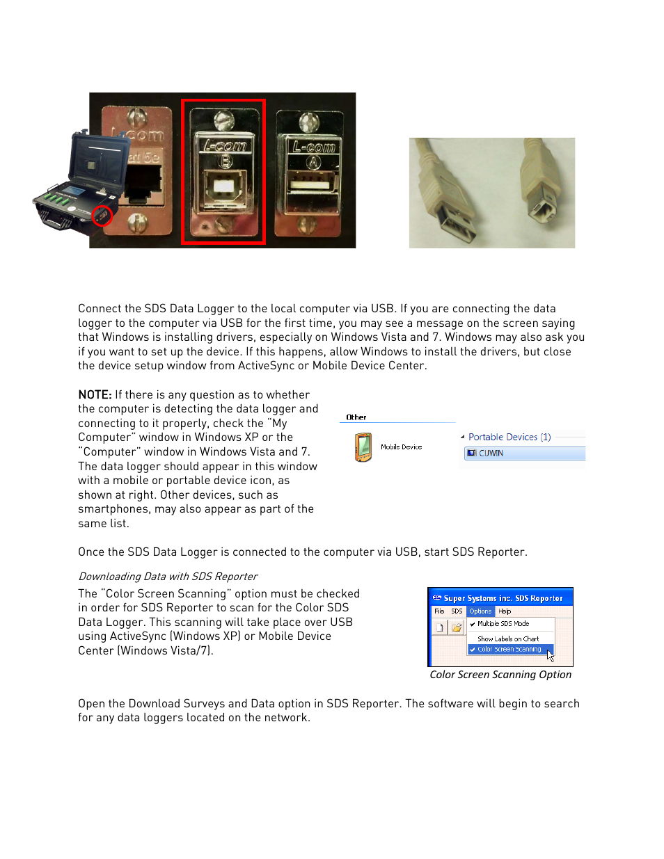 Downloading data with sds reporter | Super Systems SDS 8120 User Manual | Page 99 / 104