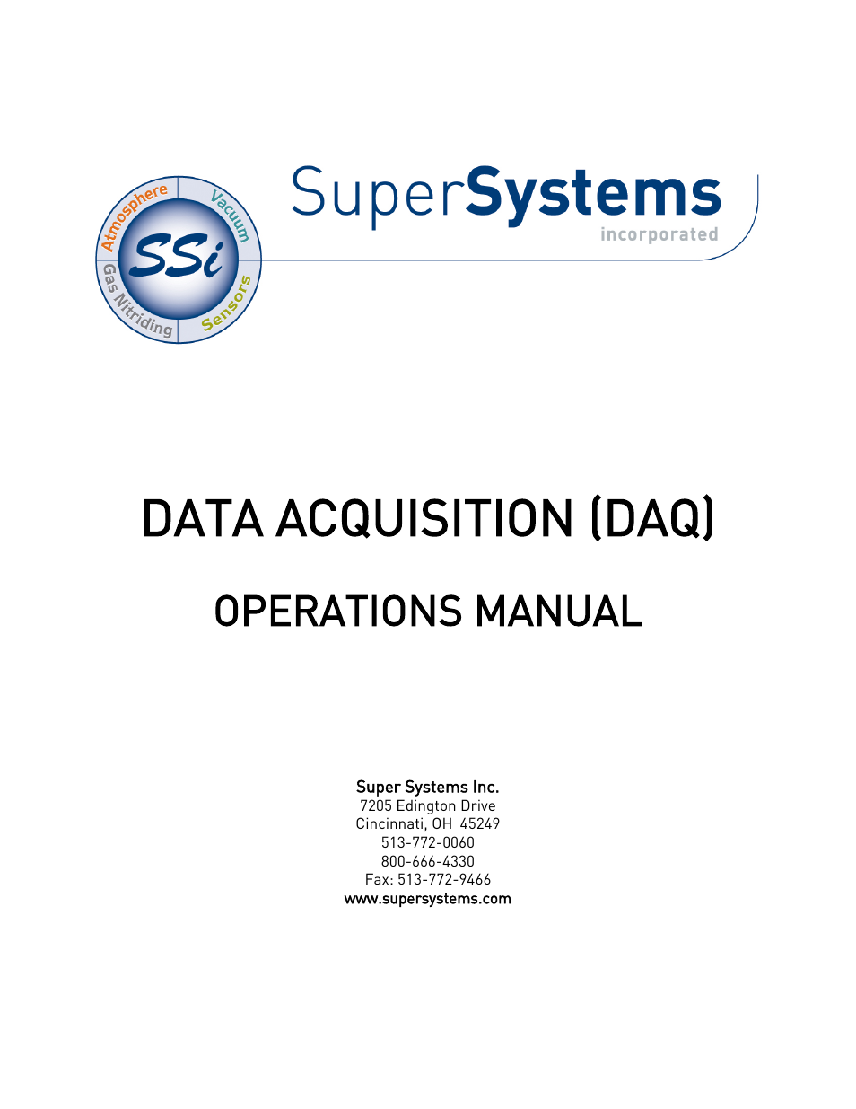 Super Systems DAQ User Manual | 34 pages