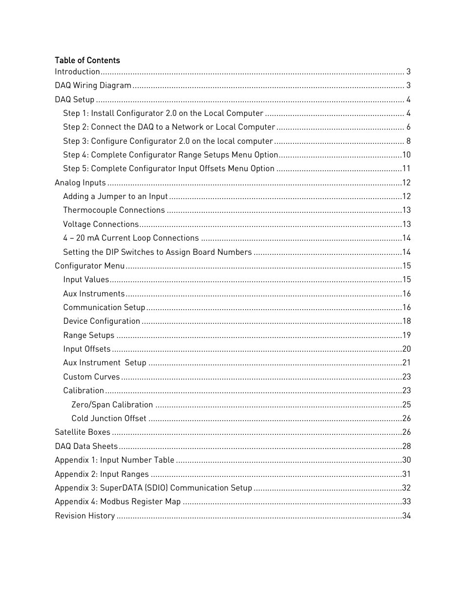 Super Systems DAQ User Manual | Page 2 / 34