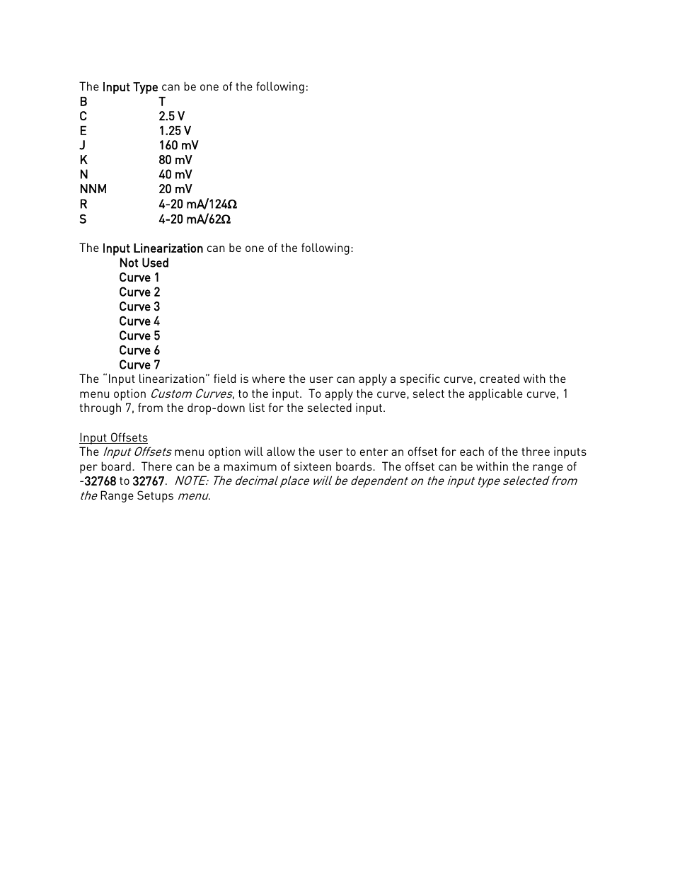 Input offsets | Super Systems DAQ User Manual | Page 20 / 34