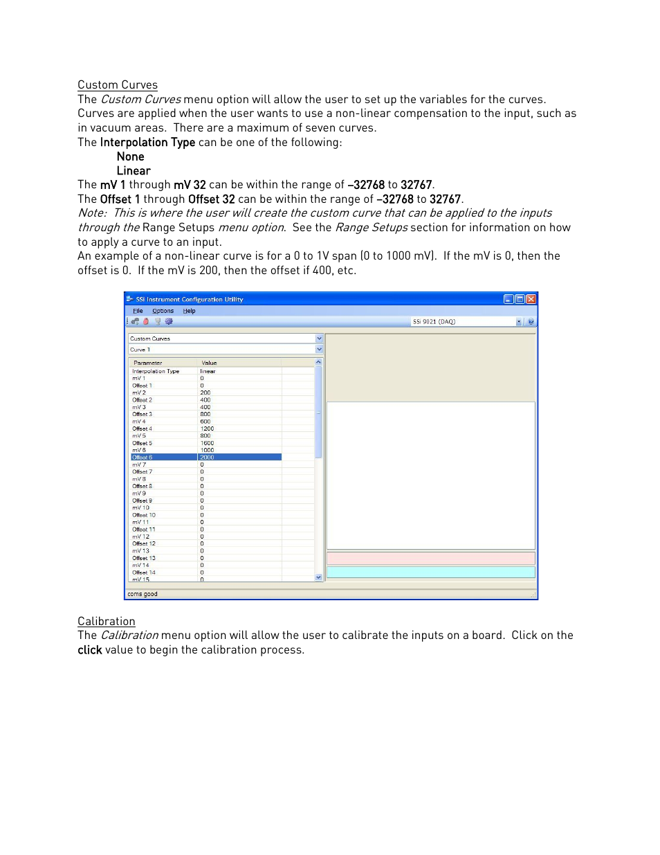 Custom curves, Calibration, Custom curves calibration | Super Systems DAQ User Manual | Page 23 / 34