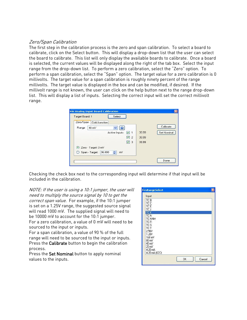 Zero/span calibration | Super Systems DAQ User Manual | Page 25 / 34