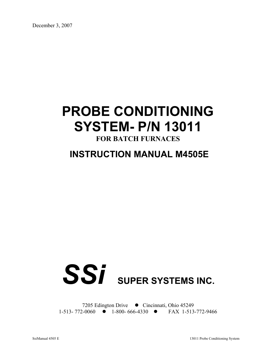 Super Systems 13011 User Manual | 6 pages
