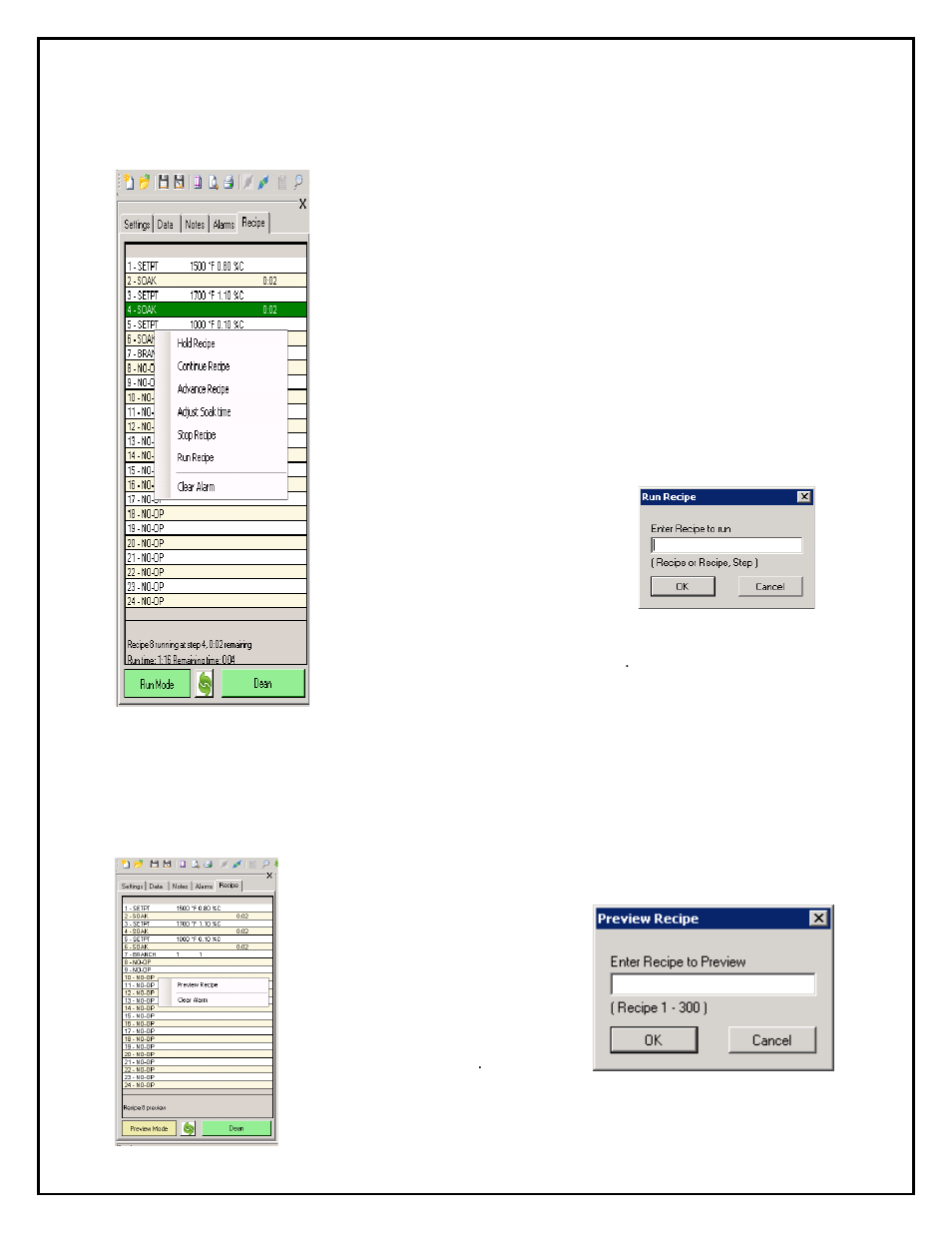 Run mode, Preview mode, Run mode preview mode | Super Systems SD Recorder II User Manual | Page 27 / 50