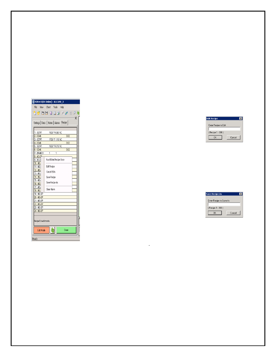 Edit mode | Super Systems SD Recorder II User Manual | Page 28 / 50