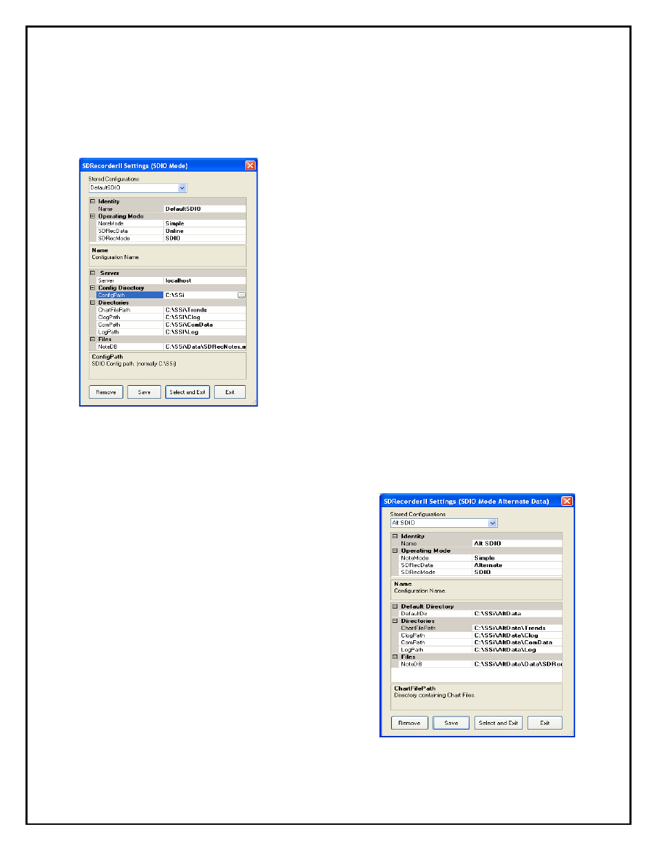 Operating mode details, Mode: sdio – online, Mode: sdio – alternate | Mode: sdio – online mode: sdio – alternate | Super Systems SD Recorder II User Manual | Page 35 / 50
