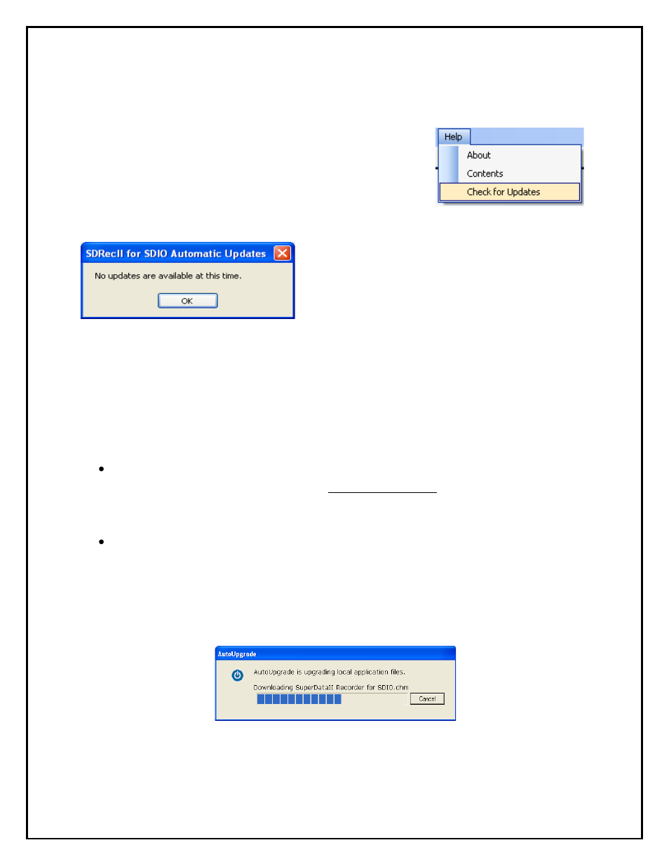 Using automatic update feature | Super Systems SD Recorder II User Manual | Page 38 / 50