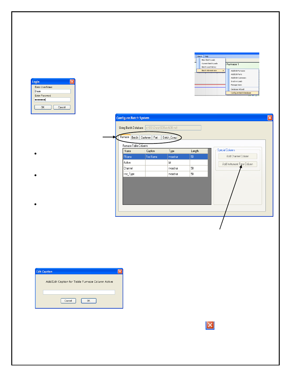 Configuration of the database | Super Systems SD Recorder II User Manual | Page 40 / 50
