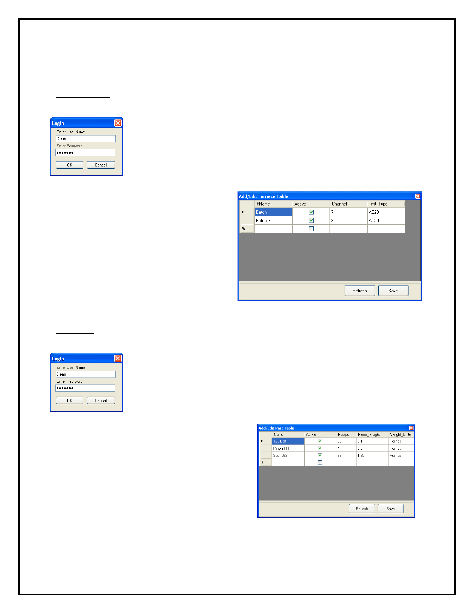 Adding system data, Furnace data, Part data | Furnace data part data | Super Systems SD Recorder II User Manual | Page 41 / 50