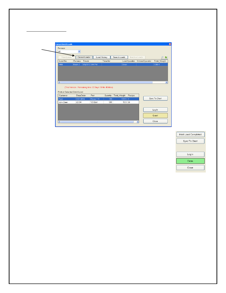 Current batch loads | Super Systems SD Recorder II User Manual | Page 46 / 50