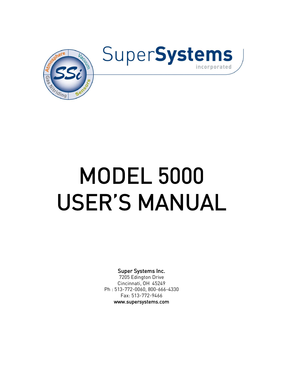 Super Systems 5000 User Manual | 11 pages