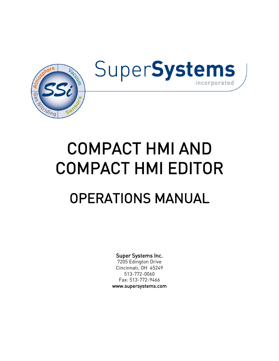 Super Systems Compact HMI User Manual | 60 pages