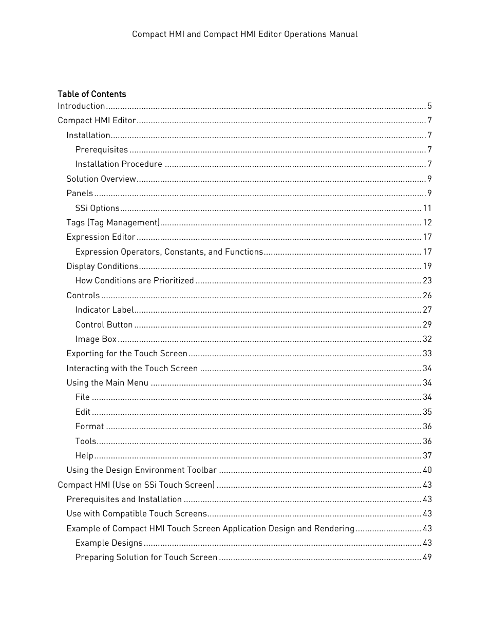 Super Systems Compact HMI User Manual | Page 3 / 60