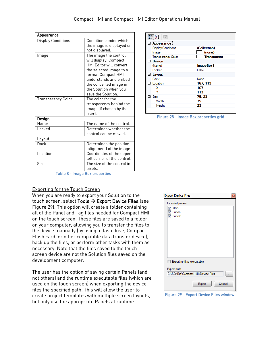 Exporting for the touch screen | Super Systems Compact HMI User Manual | Page 33 / 60