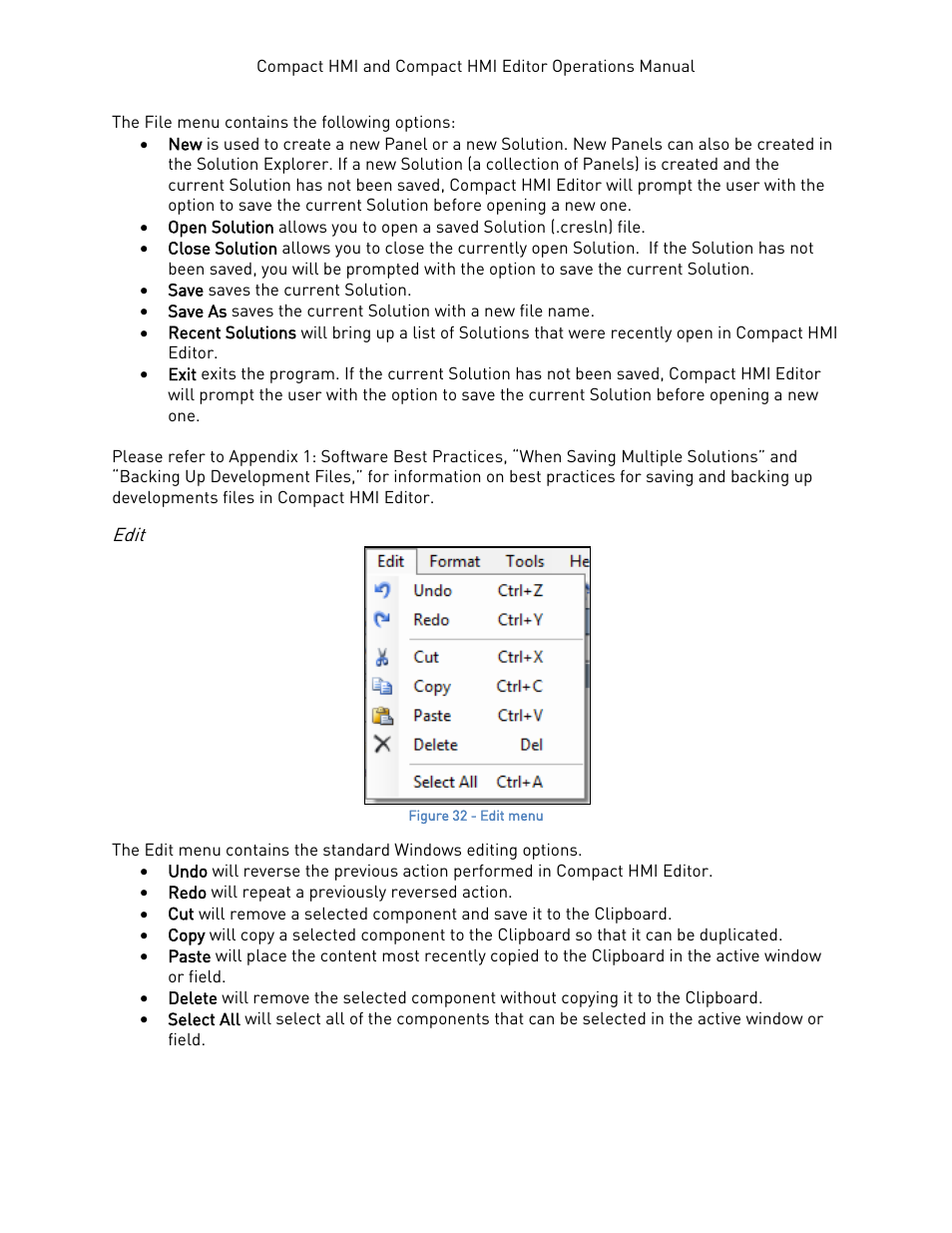 Edit | Super Systems Compact HMI User Manual | Page 35 / 60