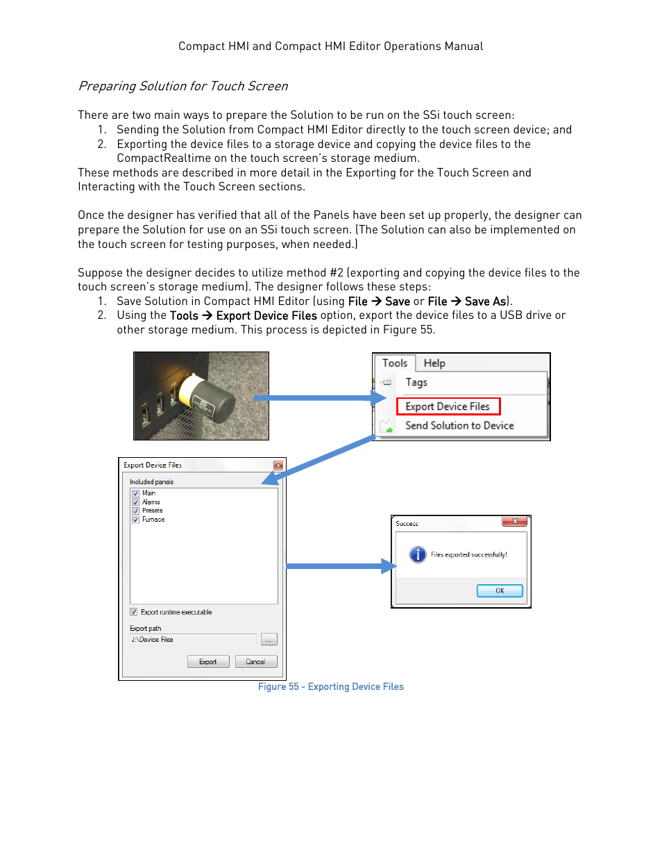 Preparing solution for touch screen | Super Systems Compact HMI User Manual | Page 49 / 60