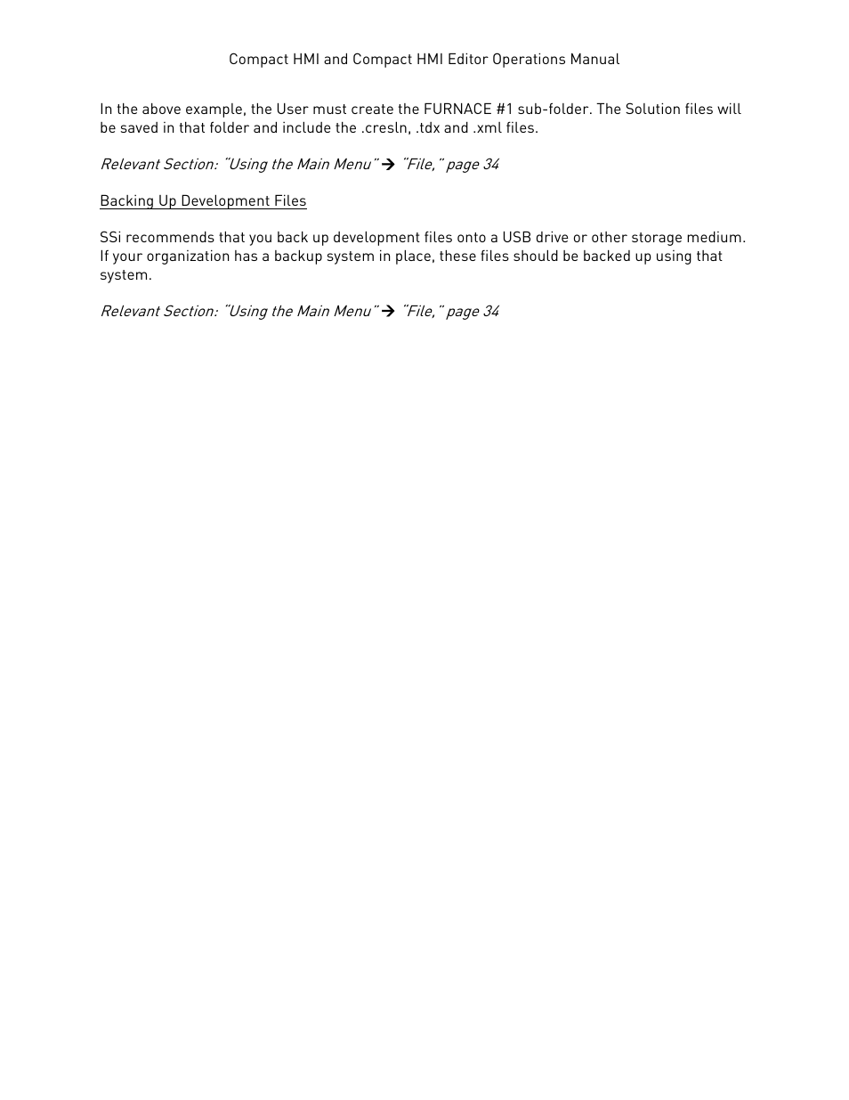 Backing up development files | Super Systems Compact HMI User Manual | Page 55 / 60