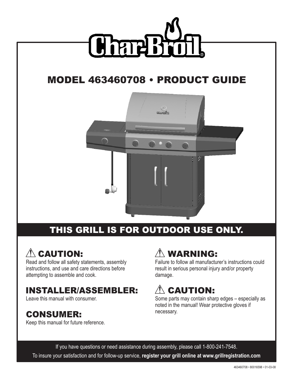 Char-Broil 463460708 User Manual | 28 pages