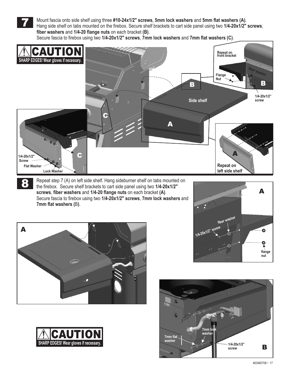 Caution, Ac c | Char-Broil 463460708 User Manual | Page 17 / 28