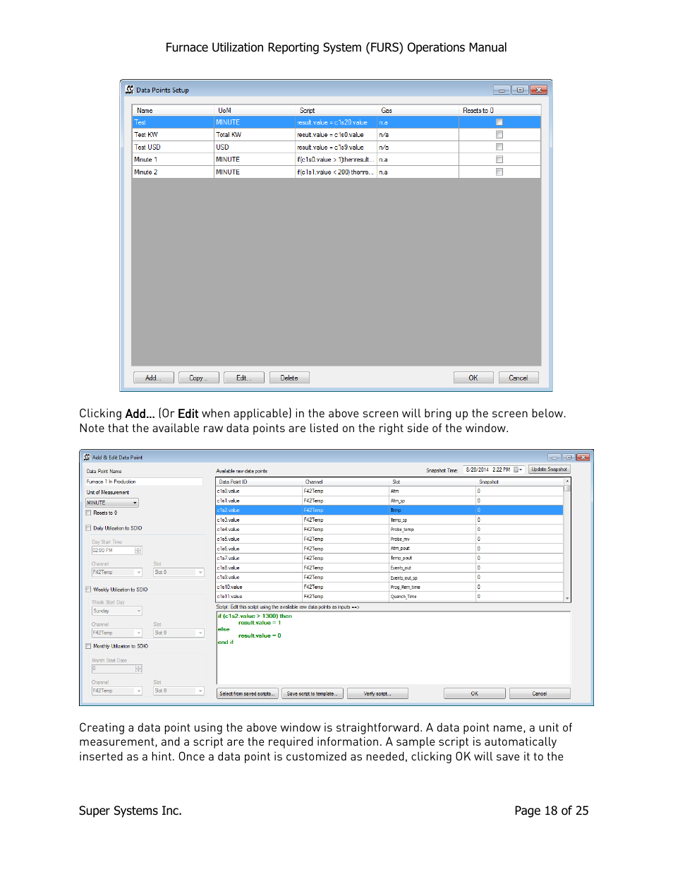 Super Systems FURS User Manual | Page 18 / 25