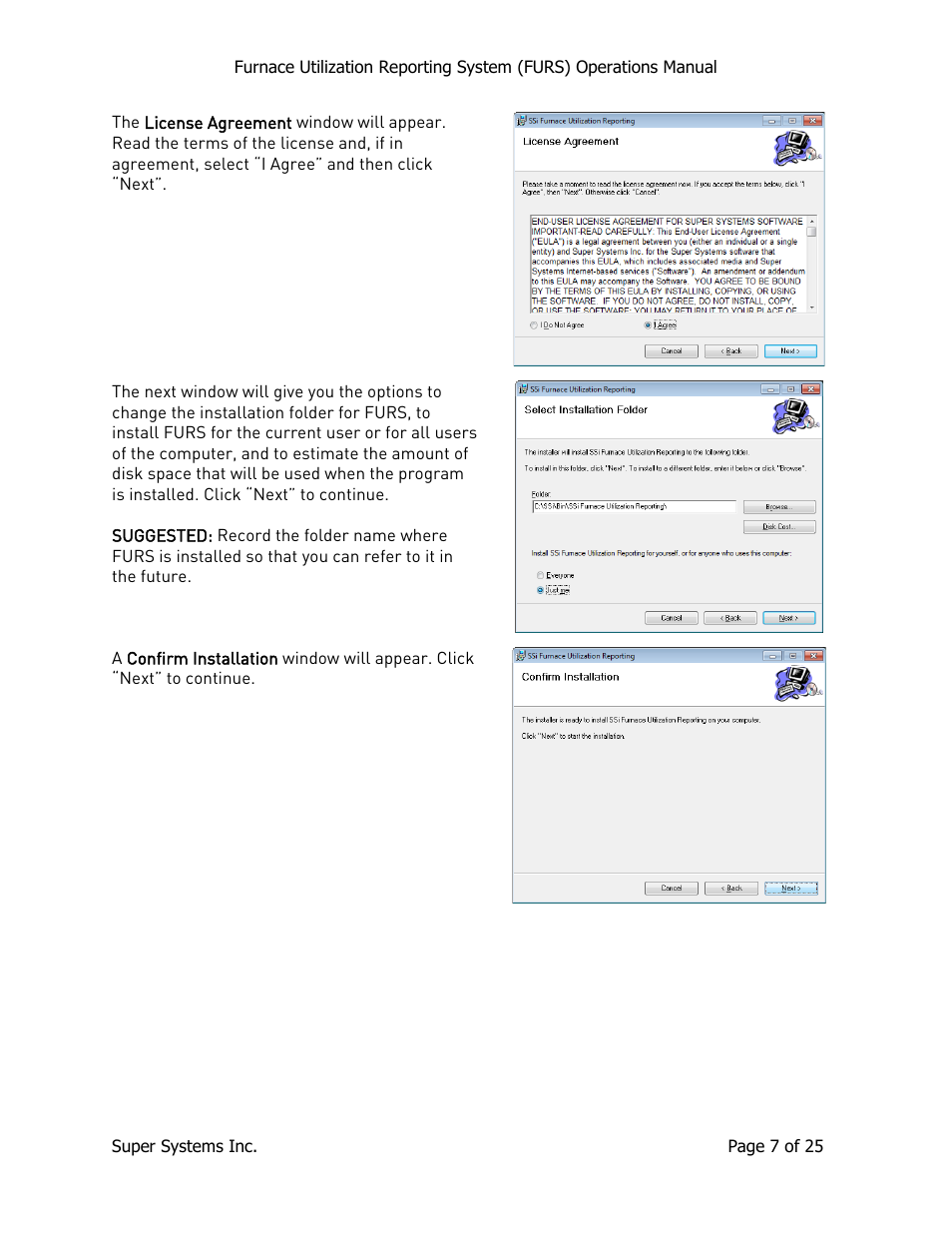 Super Systems FURS User Manual | Page 7 / 25