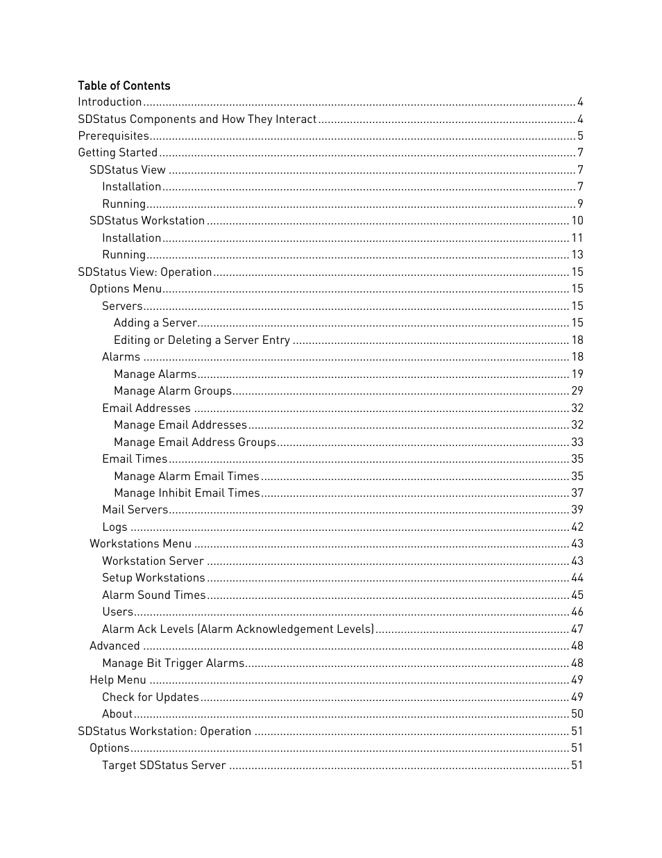Super Systems SDStatus User Manual | Page 2 / 83