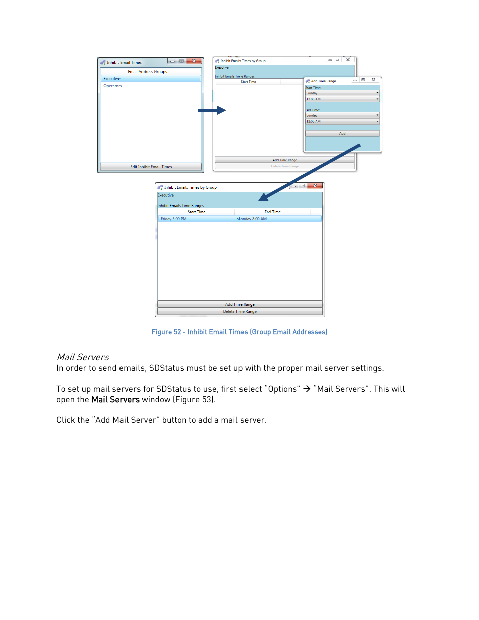 Mail servers | Super Systems SDStatus User Manual | Page 39 / 83