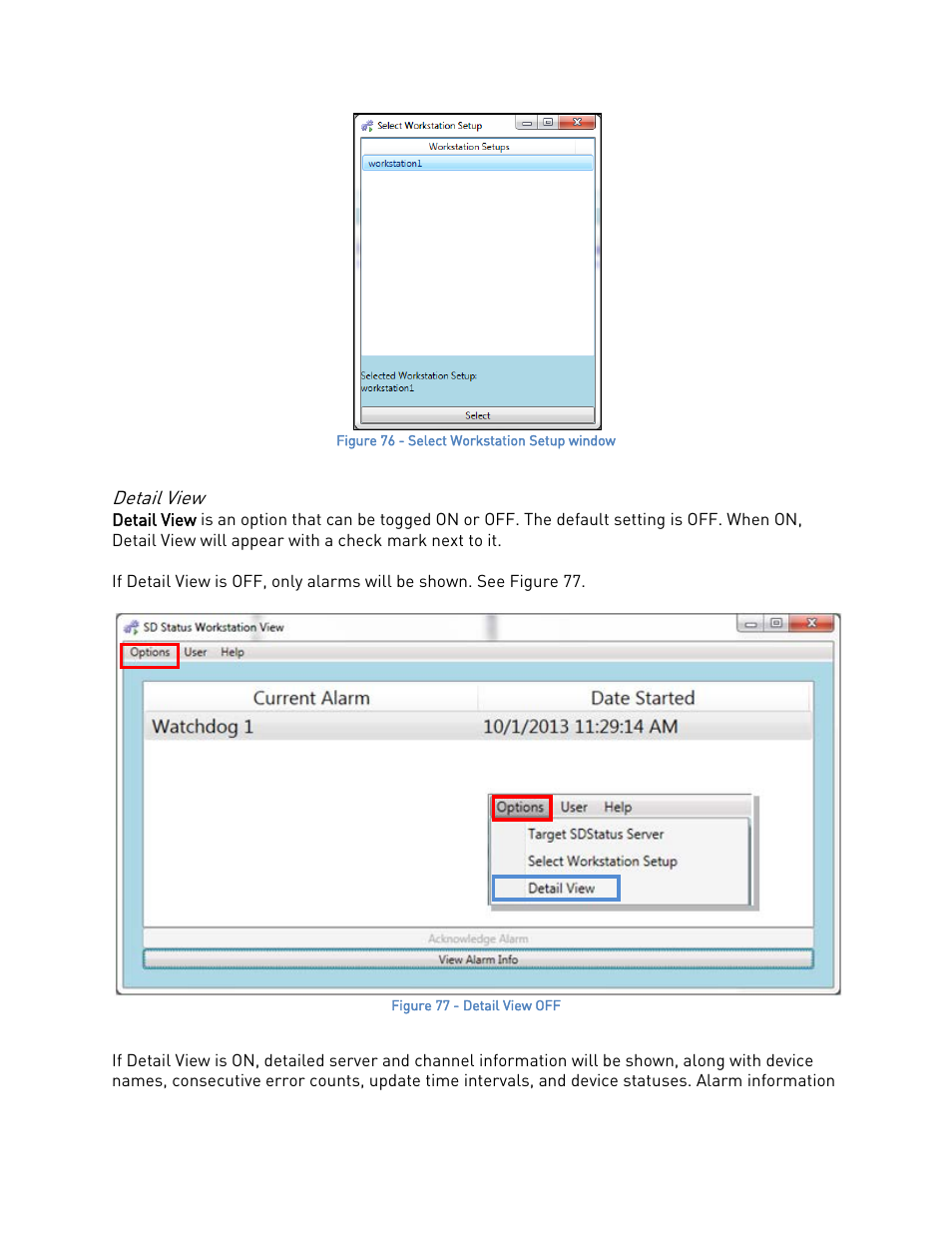 Detail view | Super Systems SDStatus User Manual | Page 55 / 83