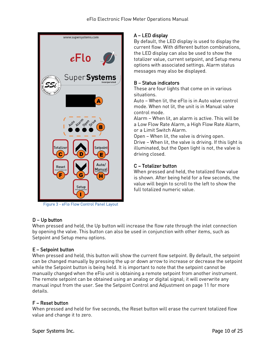 Super Systems eFLO User Manual | Page 10 / 25