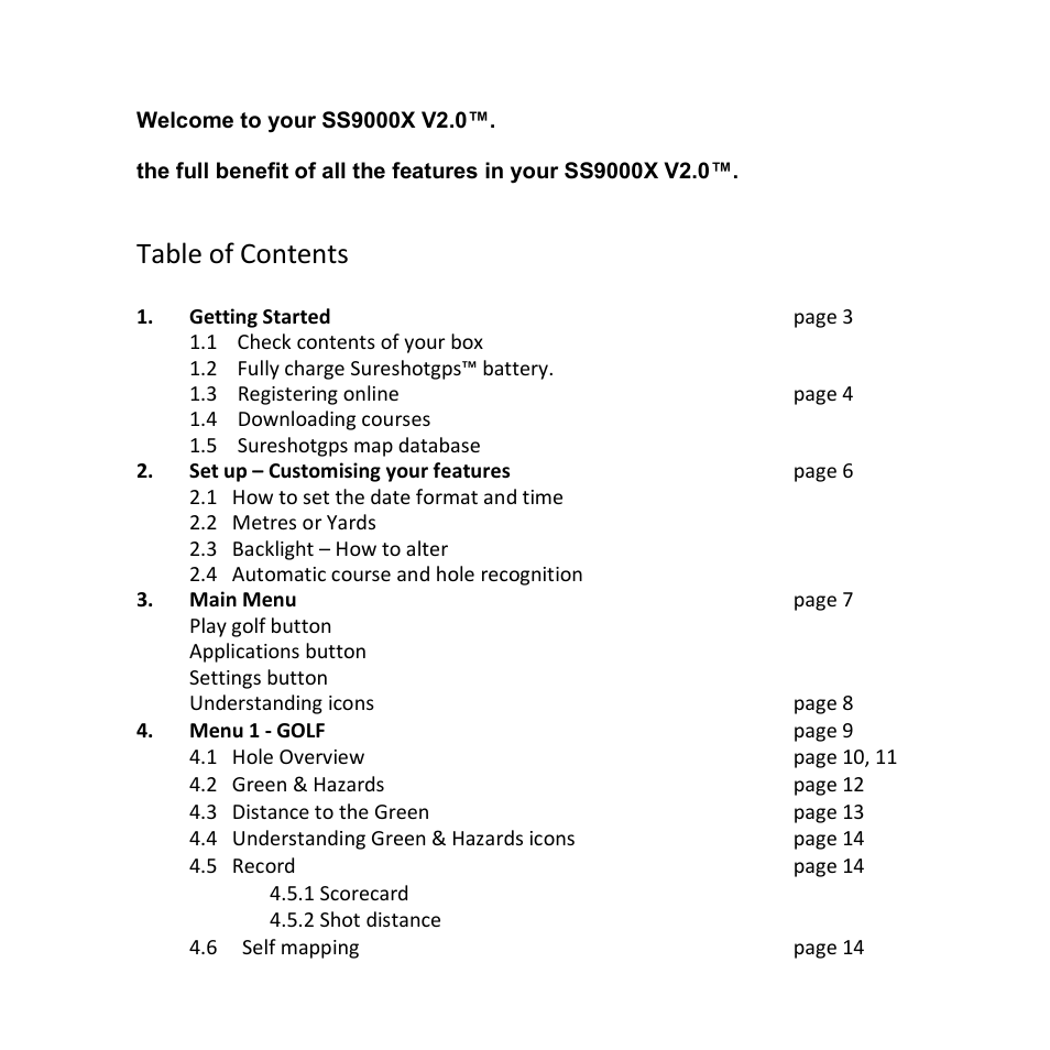 Sureshotgps SS9000X V2.0 User Manual | Page 2 / 28