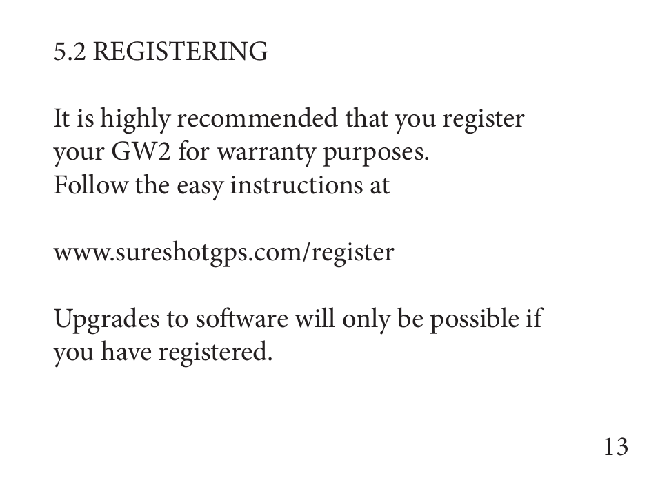 Sureshotgps GW2 User Manual | Page 13 / 52