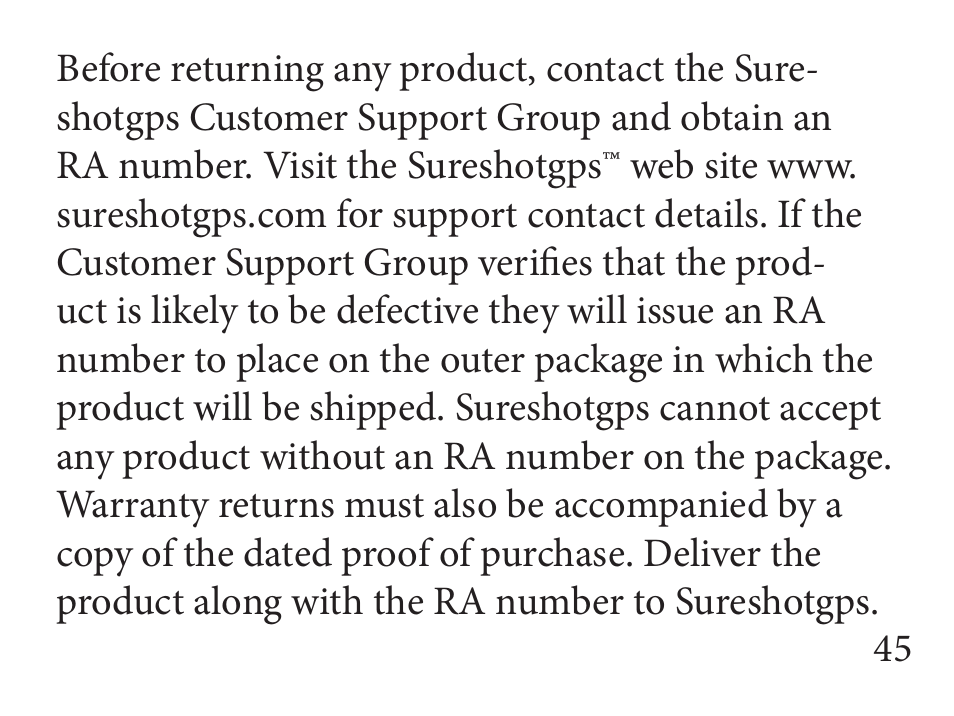 Sureshotgps GW2 User Manual | Page 45 / 52