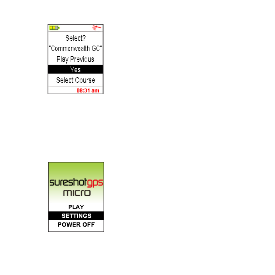 Setting menu | Sureshotgps MICRO V2 User Manual | Page 11 / 26