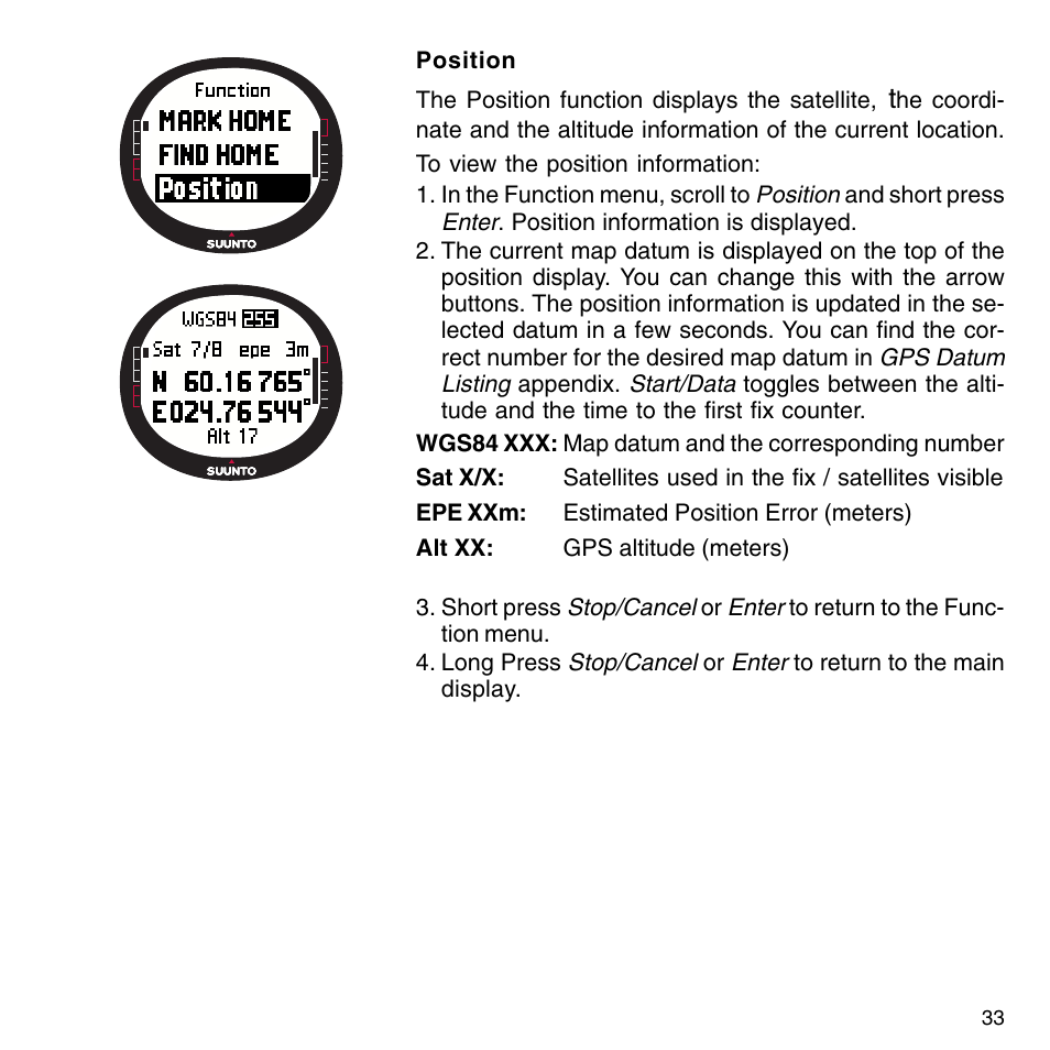 SUUNTO G9-3 User Manual | Page 33 / 82