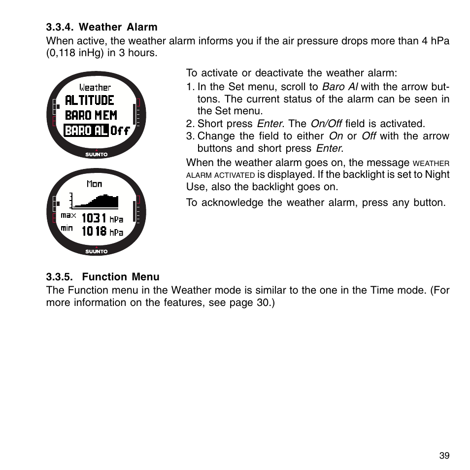 SUUNTO G9-3 User Manual | Page 39 / 82