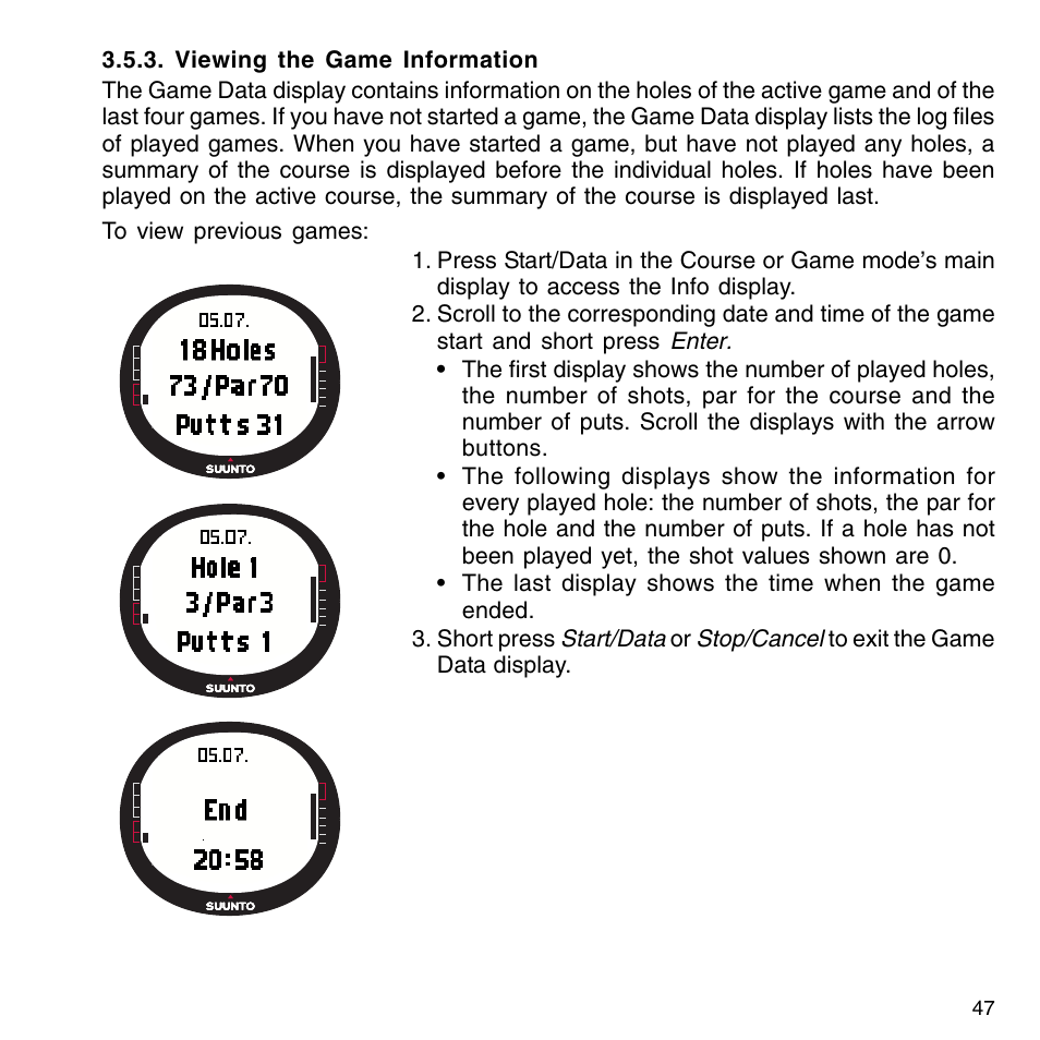 SUUNTO G9-3 User Manual | Page 47 / 82