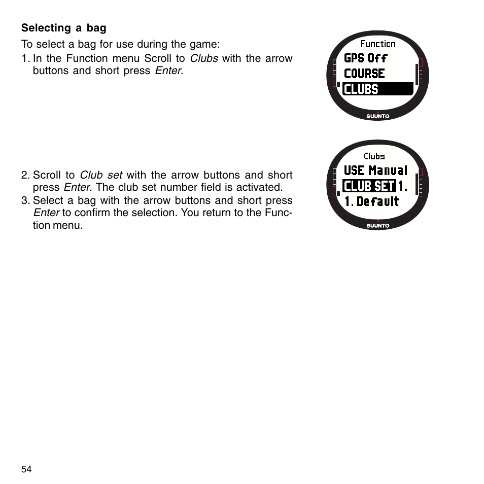 SUUNTO G9-3 User Manual | Page 54 / 82