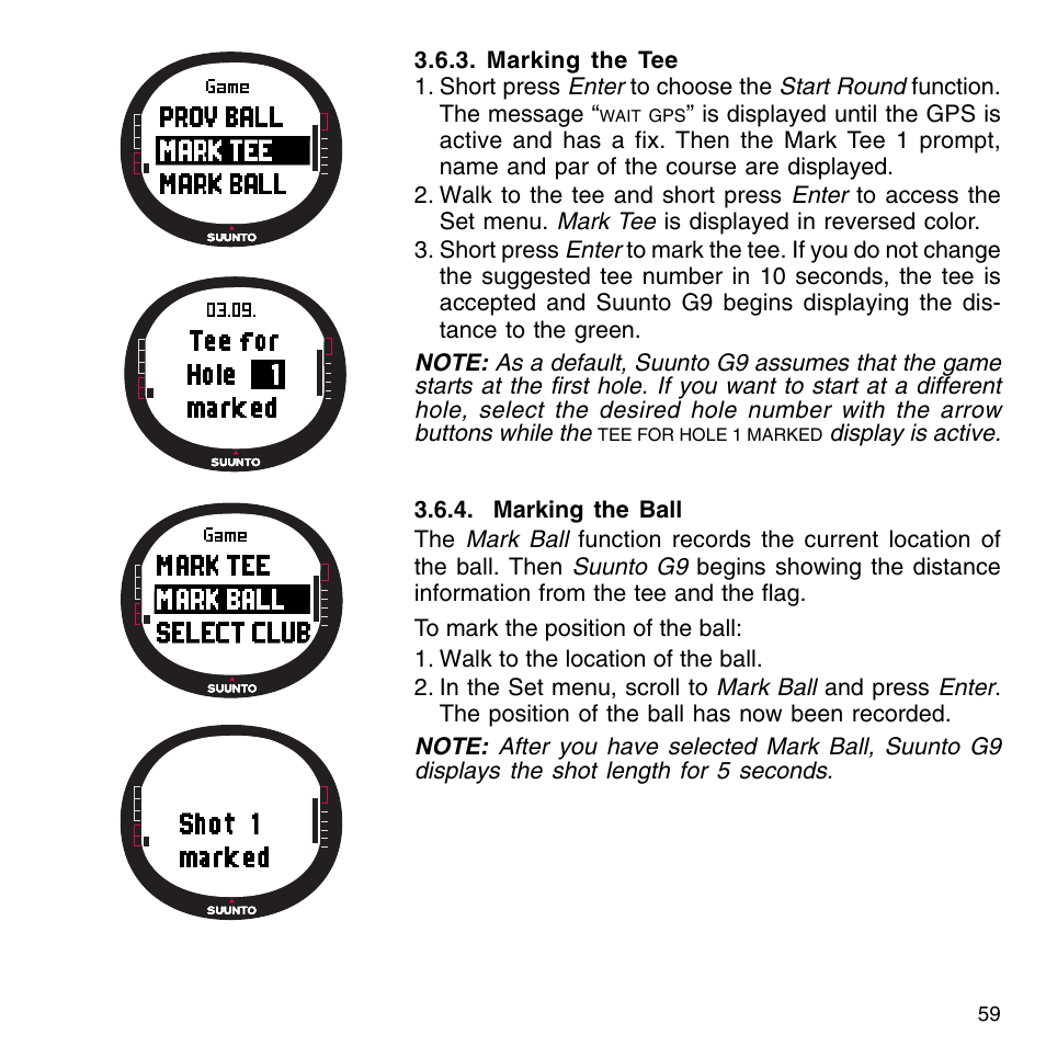 SUUNTO G9-3 User Manual | Page 59 / 82