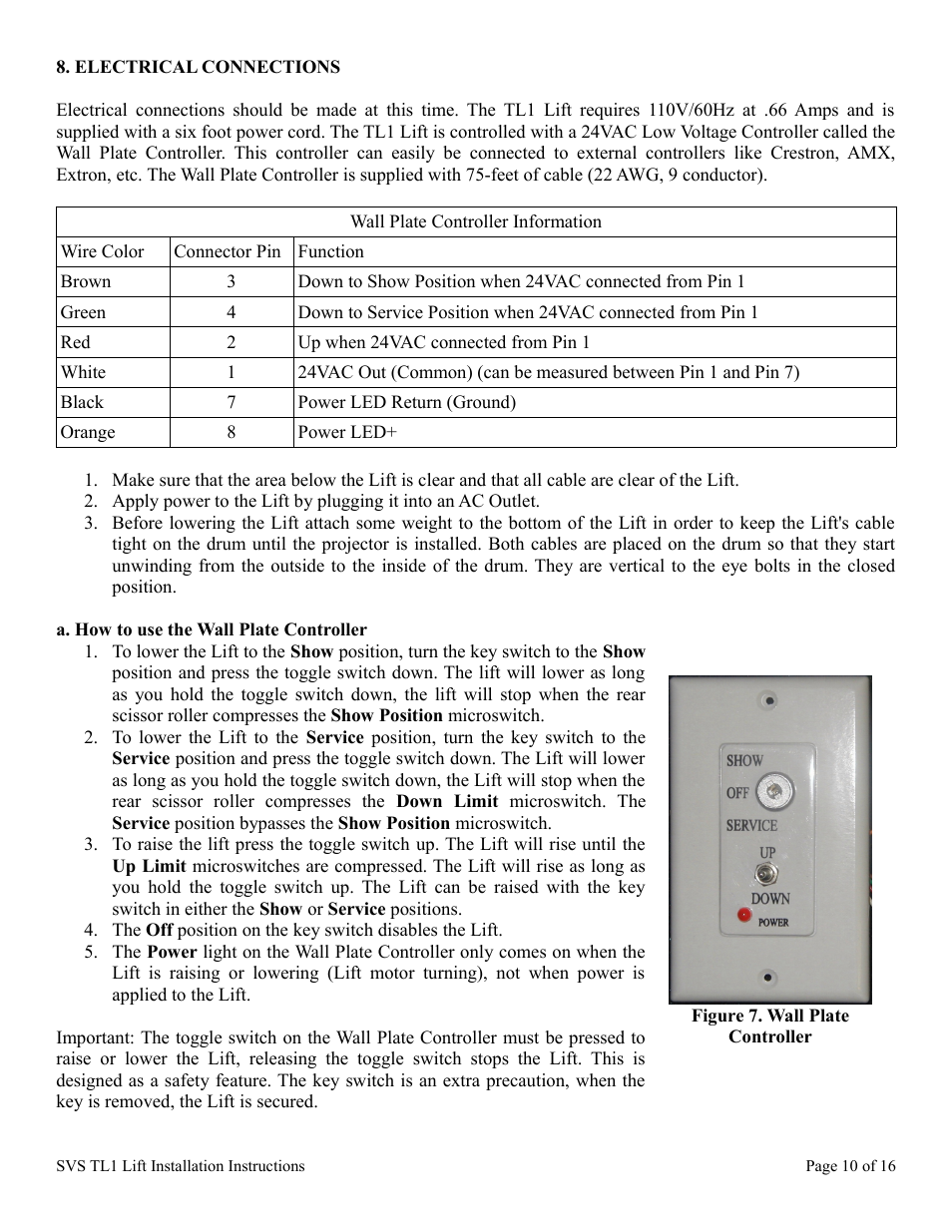 SVS TL1 110V User Manual | Page 10 / 16