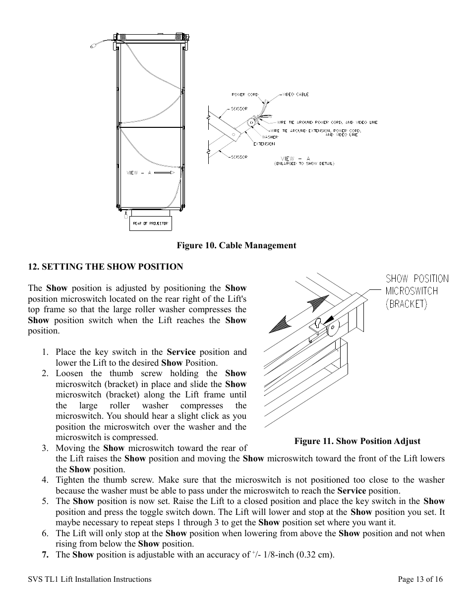 SVS TL1 110V User Manual | Page 13 / 16