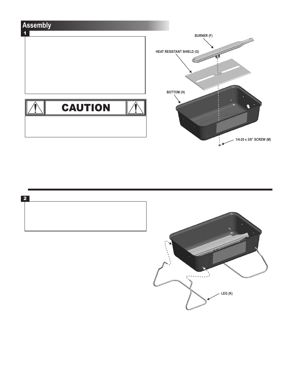 Caution, Assembly | Char-Broil 4651330 User Manual | Page 9 / 16