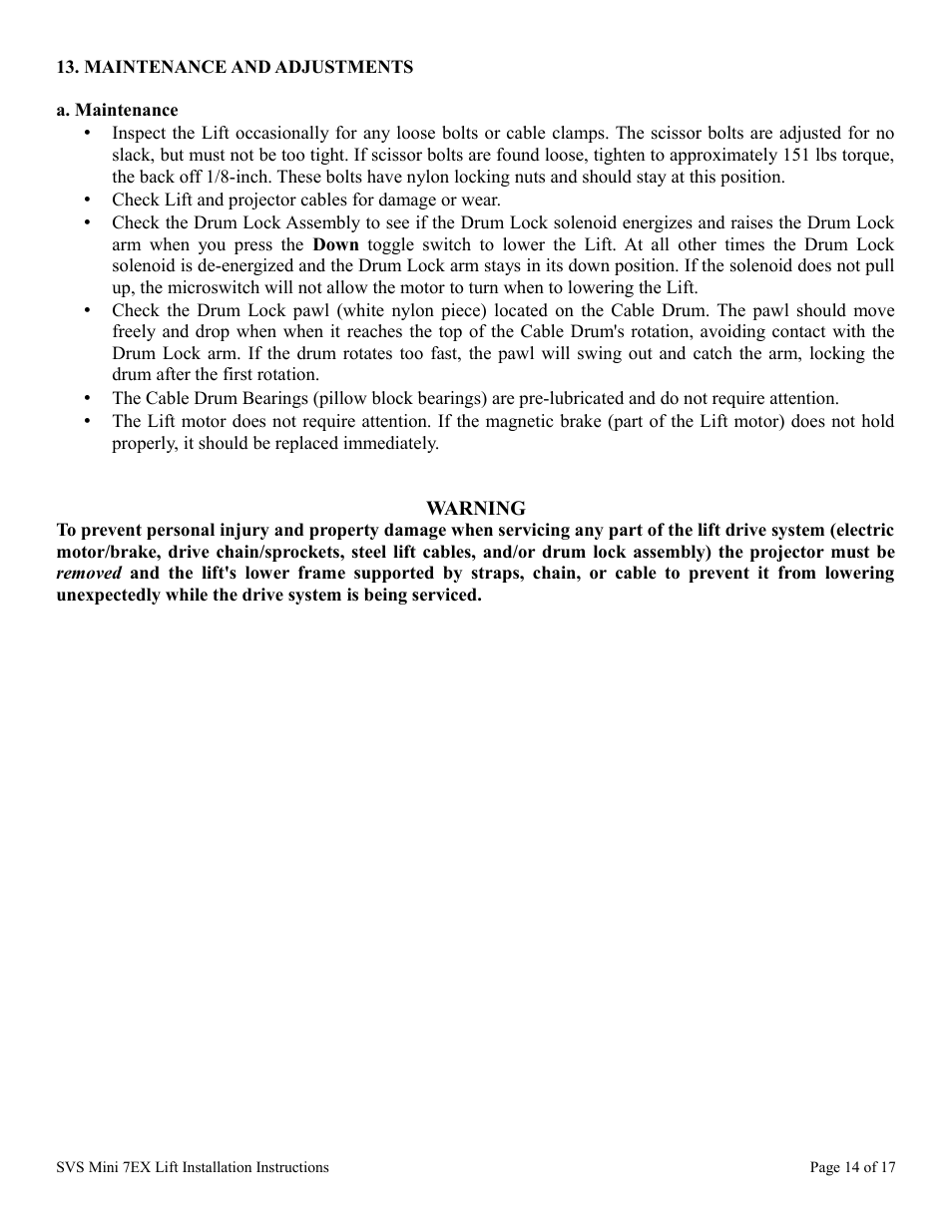 SVS MINI 7EX 110V User Manual | Page 14 / 17